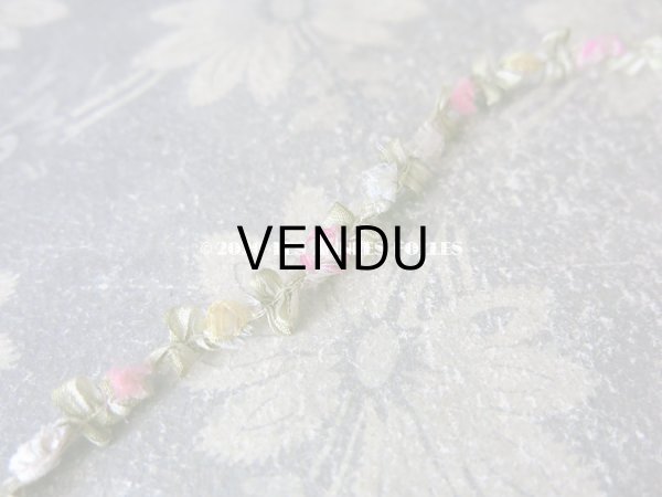 画像5: アンティーク シルク製 ロココトリム 5色の薔薇 ロココリボン 23cm (5)