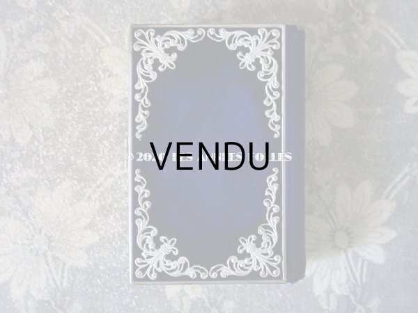 画像3: 1870年 アンティーク ミサ典書 ダークブルーのベルベット (3)