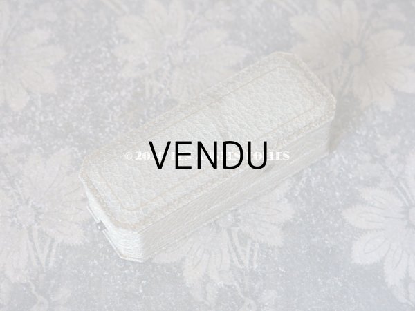 画像4: アンティーク　ブローチ用 ジュエリーボックス 金彩入り ライトグレー (4)