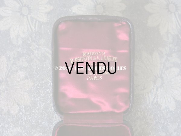 画像6: アンティーク 本革製  ジュエリーボックス イニシャル入り (6)