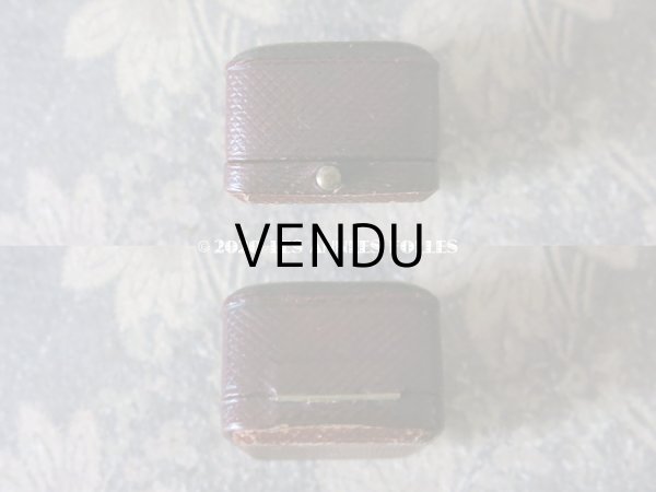 画像5: アンティーク 本革製 リングボックス  ジュエリーボックス イニシャル入り (5)