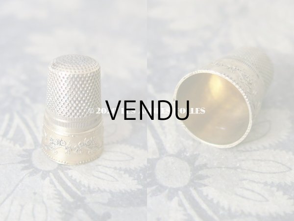 画像13: 19世紀末 アンティーク ヴェルメイユ製 薔薇模様 裁縫道具のセット  (13)