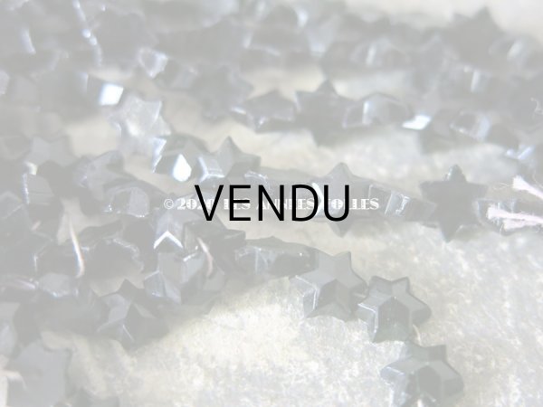 画像3: アンティーク フレンチジェット 星型 ビーズ 7mm強 約70ピース  (3)