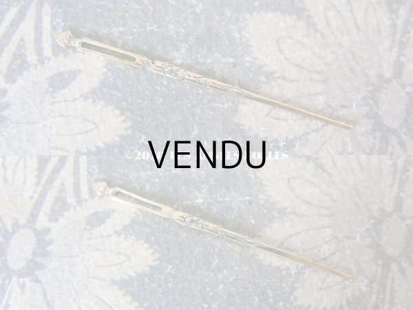 画像15: 19世紀末 アンティーク ヴェルメイユ製 薔薇模様 裁縫道具のセット  (15)