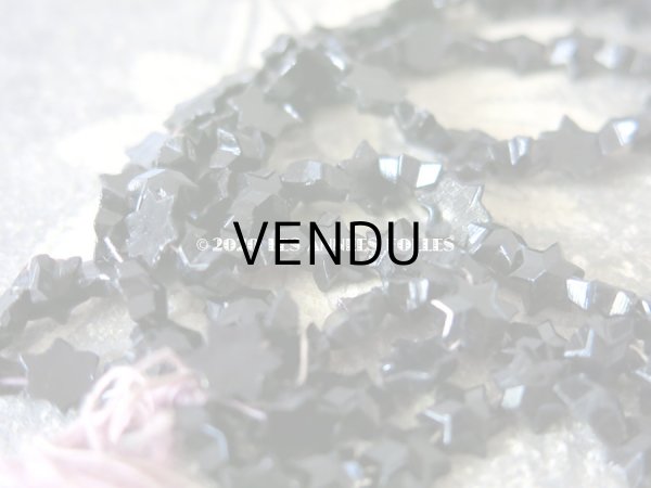 画像4: アンティーク フレンチジェット 星型 ビーズ 7mm強 約70ピース  (4)