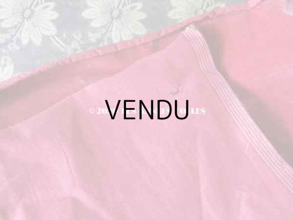 画像3: 1920年代 アンティーク ファブリック シルク製 ベルベット ピンク　37×120cm (3)