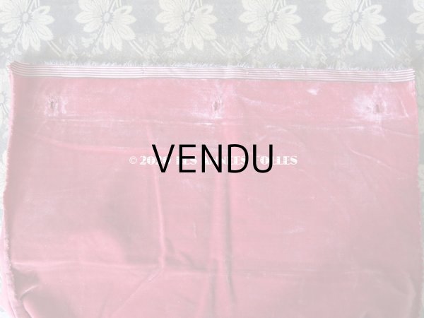 画像5: 1920年代 アンティーク ファブリック シルク製 ベルベット ピンク　37×120cm (5)