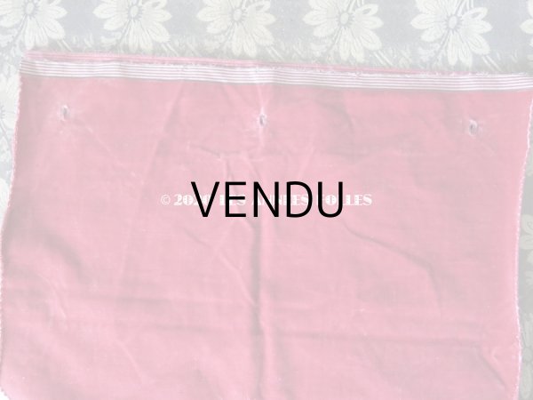 画像6: 1920年代 アンティーク ファブリック シルク製 ベルベット ピンク　37×120cm (6)