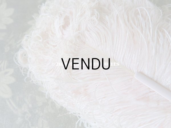 画像11: 1900年代 アンティーク 淡いピンクのフェザーのファン  (11)