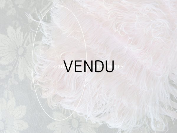 画像6: 1900年代 アンティーク 淡いピンクのフェザーのファン  (6)