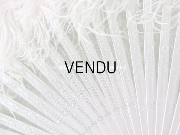 画像5: 1900年代 アンティーク 淡いピンクのフェザーのファン  (5)