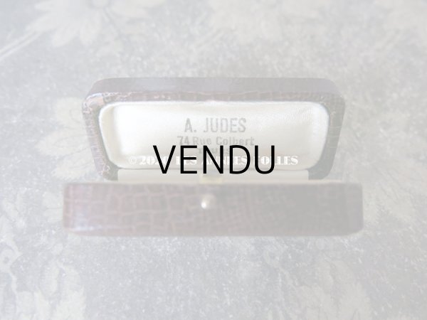 画像6: 【クリスマスセール2020対象外】 アンティーク  本革製 金彩入り ジュエリーボックス ブラウン (6)