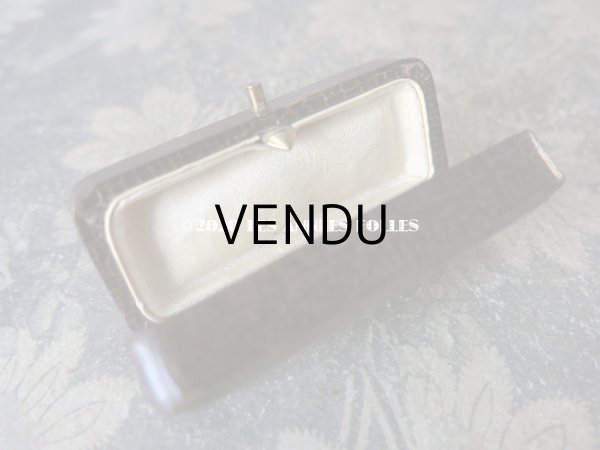 画像7: 【クリスマスセール2020対象外】 アンティーク  本革製 金彩入り ジュエリーボックス ブラウン (7)