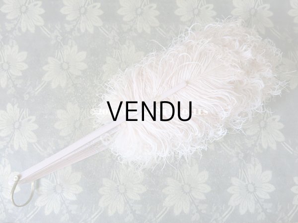 画像10: 1900年代 アンティーク 淡いピンクのフェザーのファン  (10)