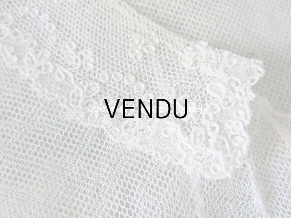 画像5: 19世紀末 アンティーク アランソンレースの襟付きトップ 【 ポワン・ダランソン 】  (5)