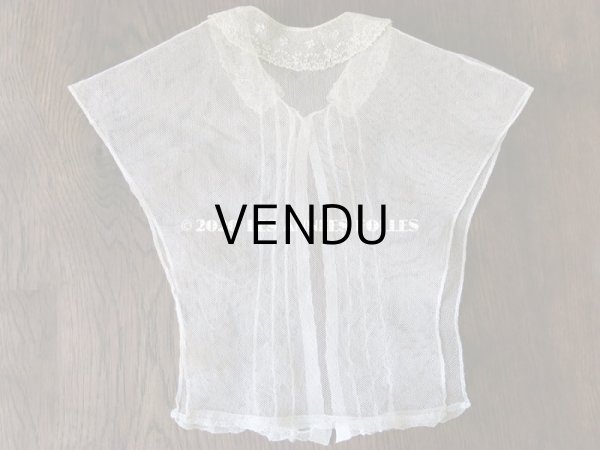 画像14: 19世紀末 アンティーク アランソンレースの襟付きトップ 【 ポワン・ダランソン 】  (14)
