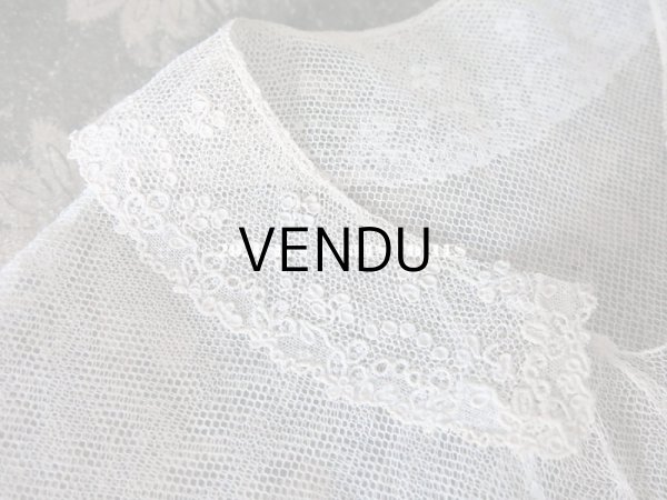 画像4: 19世紀末 アンティーク アランソンレースの襟付きトップ 【 ポワン・ダランソン 】  (4)