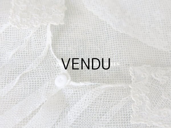 画像9: 19世紀末 アンティーク アランソンレースの襟付きトップ 【 ポワン・ダランソン 】  (9)