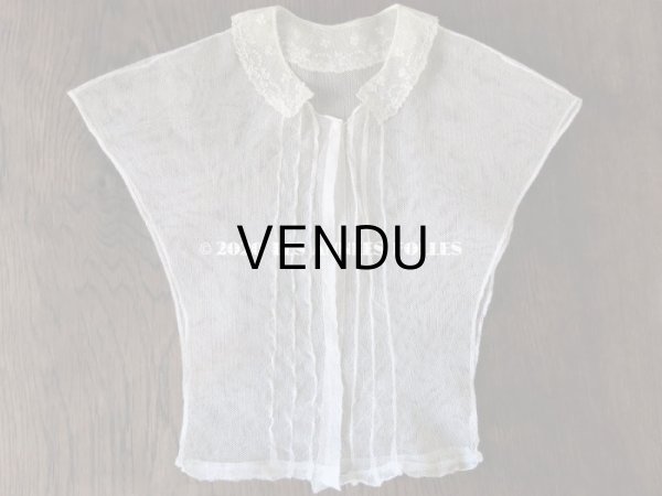 画像13: 19世紀末 アンティーク アランソンレースの襟付きトップ 【 ポワン・ダランソン 】  (13)