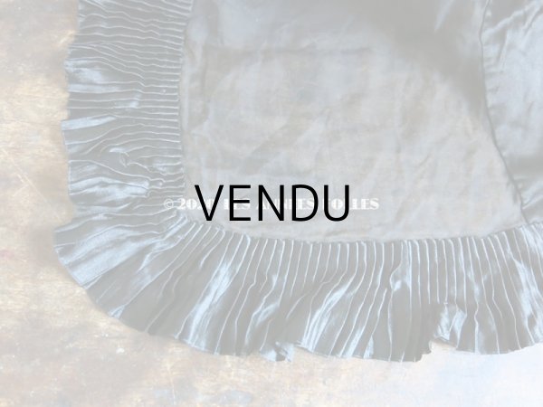 画像4: 1900年代 アンティーク 黒のシルクオーガンジー  ドレスの裾 200×53cm (4)