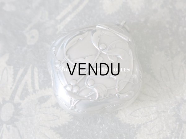 画像8: アンティーク シルバー製 ヤドリギのパウダーケース - CHARLES MURAT - (8)