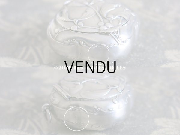 画像10: アンティーク シルバー製 ヤドリギのパウダーケース - CHARLES MURAT - (10)