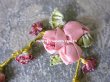 画像2: 未使用 1920年代 アンティーク ロココモチーフ ピンクの薔薇 (2)