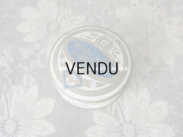 画像3: 【クリスマスセール2020対象外】 アンティーク 王冠付き 小さなパウダーボックス POUDRE DE RIZ SURFINE  (3)