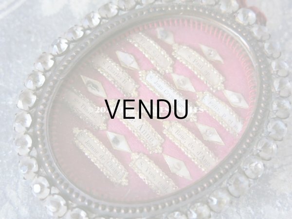 画像4: 【クリスマスセール2020対象外】 19世紀 アンティーク ルリケール 聖遺物のペンダント ラインストーン 10人の聖人の遺品 (4)