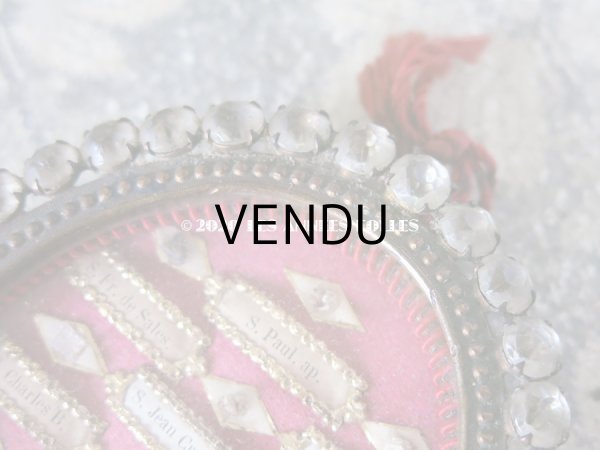 画像5: 【クリスマスセール2020対象外】 19世紀 アンティーク ルリケール 聖遺物のペンダント ラインストーン 10人の聖人の遺品 (5)