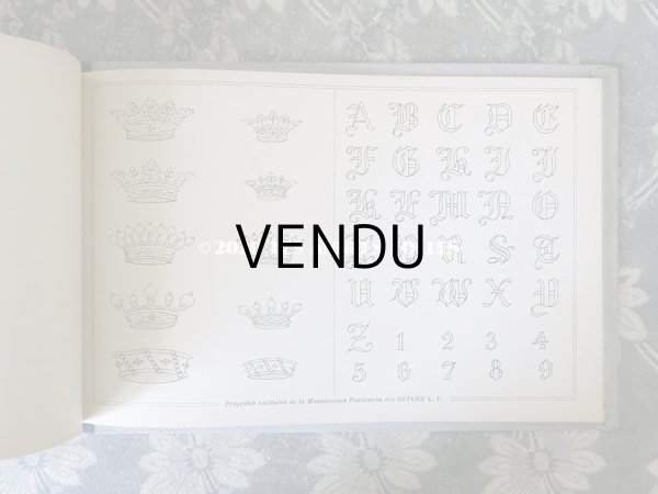 画像7: 【クリスマスセール2020対象外】 アンティーク  刺繍図案帳 ALBUM DE BRODERIE - L.V. PARIS - (7)