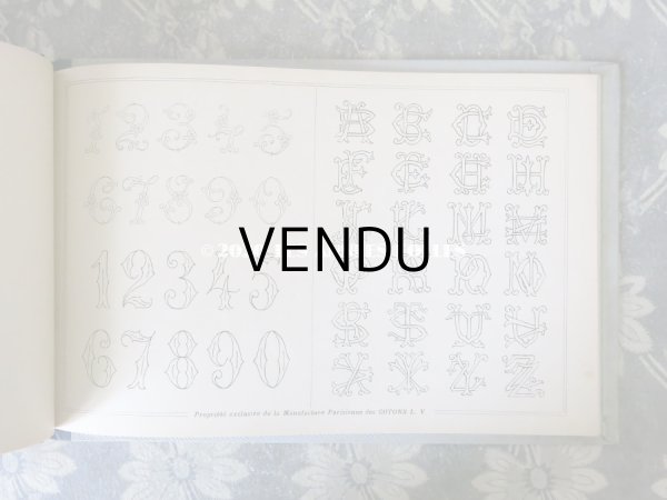 画像8: 【クリスマスセール2020対象外】 アンティーク  刺繍図案帳 ALBUM DE BRODERIE - L.V. PARIS - (8)