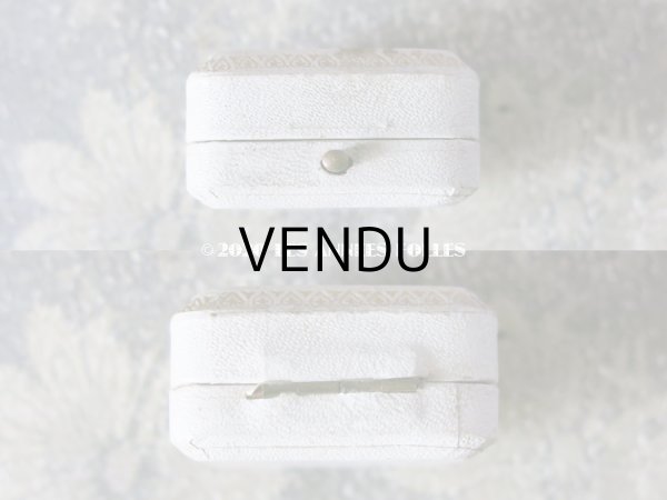 画像3: 【クリスマスセール2020対象外】 アンティーク  金彩入り ジュエリーボックス オフホワイト (3)