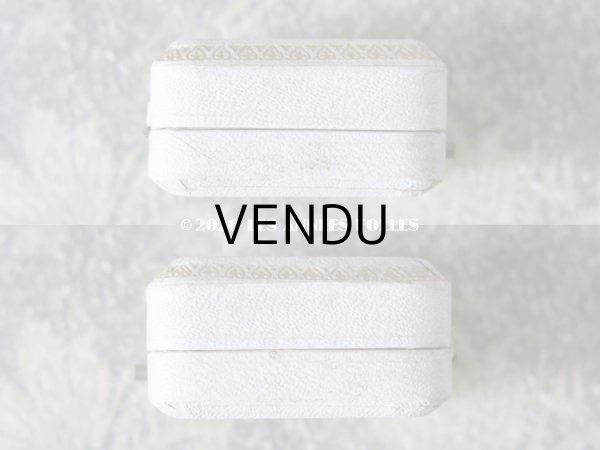 画像4: 【クリスマスセール2020対象外】 アンティーク  金彩入り ジュエリーボックス オフホワイト (4)