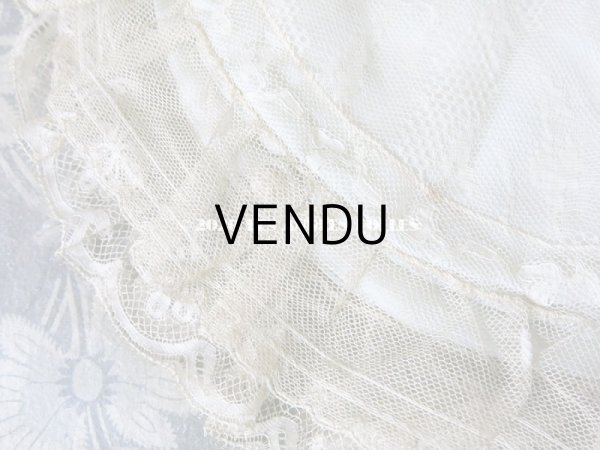 画像11: アンティーク ロココトリム付き ハンキーケース　ポシェット パウダーブルー (11)