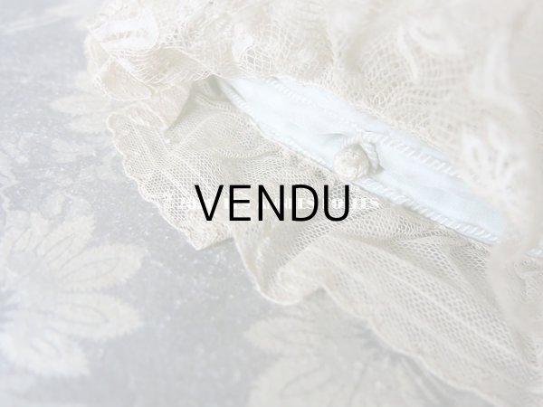 画像12: アンティーク ロココトリム付き ハンキーケース　ポシェット パウダーブルー (12)