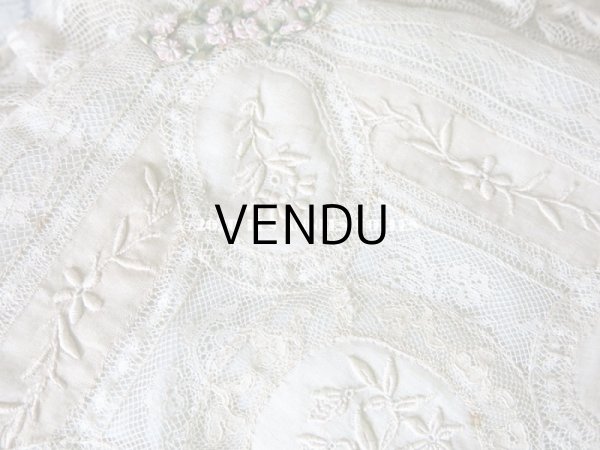 画像6: アンティーク ロココトリム付き ハンキーケース　ポシェット パウダーブルー (6)