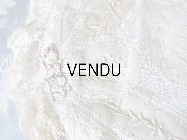 画像8: アンティーク ロココトリム付き ハンキーケース　ポシェット パウダーブルー (8)