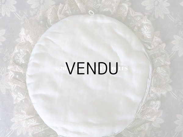 画像13: アンティーク ロココトリム付き ハンキーケース　ポシェット パウダーブルー (13)