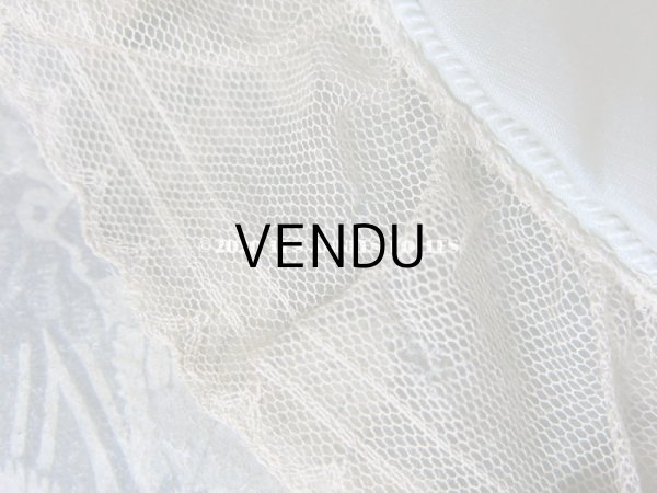 画像16: アンティーク ロココトリム付き ハンキーケース　ポシェット パウダーブルー (16)