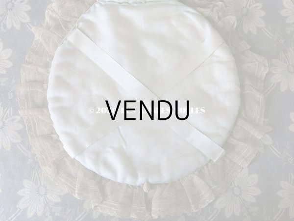 画像14: アンティーク ロココトリム付き ハンキーケース　ポシェット パウダーブルー (14)