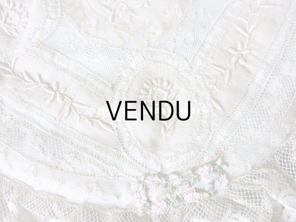 画像7: アンティーク ロココトリム付き ハンキーケース　ポシェット パウダーブルー (7)