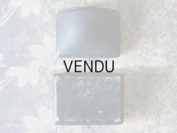 画像3: 【クリスマスセール2020対象外】 19世紀 アンティーク 本革製 ジュエリーボックス ブローチ用　黒 (3)