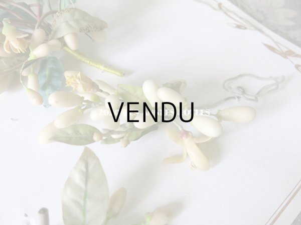 画像12: 未使用 アンティーク レースペーパー付ボックス入り＆台紙付 ワックスフラワーのセット ウェディング 結婚式  (12)