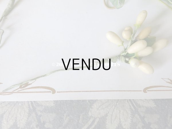 画像14: 未使用 アンティーク レースペーパー付ボックス入り＆台紙付 ワックスフラワーのセット ウェディング 結婚式  (14)