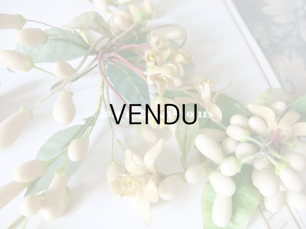 画像8: 未使用 アンティーク レースペーパー付ボックス入り＆台紙付 ワックスフラワーのセット ウェディング 結婚式  (8)