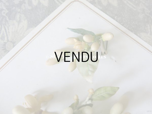 画像10: 未使用 アンティーク レースペーパー付ボックス入り＆台紙付 ワックスフラワーのセット ウェディング 結婚式  (10)