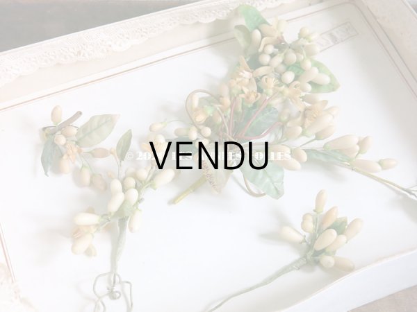 画像4: 未使用 アンティーク レースペーパー付ボックス入り＆台紙付 ワックスフラワーのセット ウェディング 結婚式  (4)