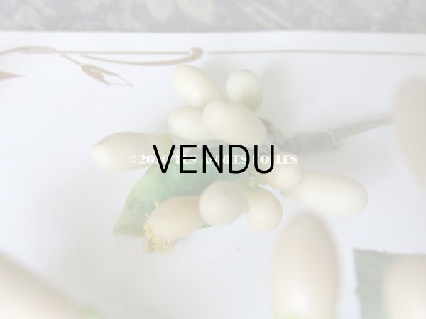 画像15: 未使用 アンティーク レースペーパー付ボックス入り＆台紙付 ワックスフラワーのセット ウェディング 結婚式  (15)