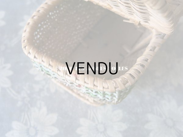 画像7: アンティーク  小さなサイズ 薔薇のパニエ ローズパニエ (7)